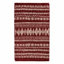 Červeno-bílý bavlněný koberec Webtappeti Ethnic, 55 x 180 cm Bonami.cz