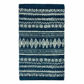 Modro-bílý bavlněný koberec Webtappeti Ethnic, 55 x 110 cm Bonami.cz