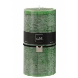 Zelená svíčka ve tvaru válce XL - 10*10*20 cm - 140 hod. J-Line by Jolipa LaHome - vintage dekorace