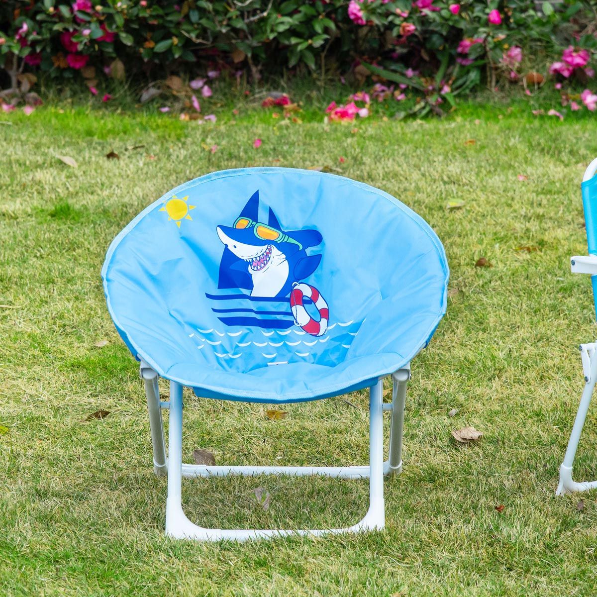 HOMCOM Dětská skládací židle, modrá - Velký Košík