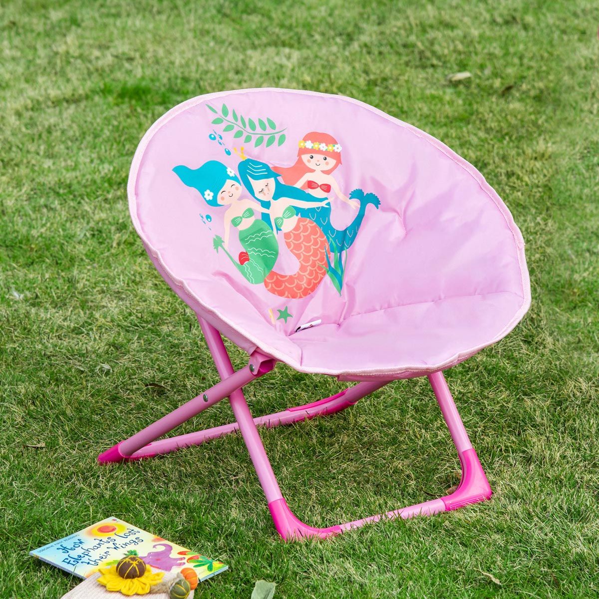 HOMCOM Dětská skládací židle, růžová - Velký Košík