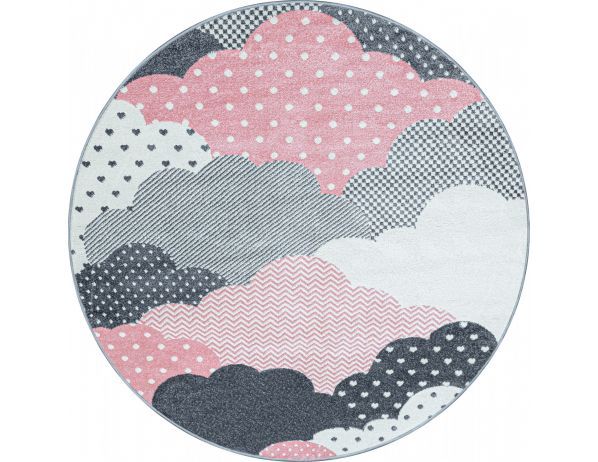 Dětský kusový koberec Bambi 820 pink kruh - FORLIVING