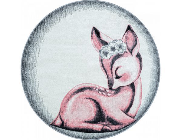 Dětský kusový koberec Bambi 850 pink kruh - FORLIVING