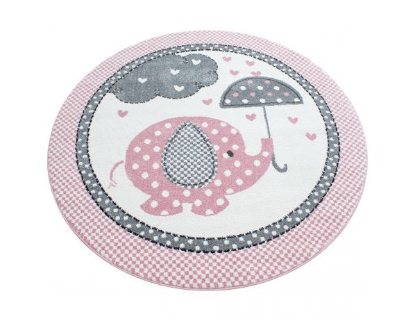 Dětský kusový koberec Kids 570 pink kruh - FORLIVING