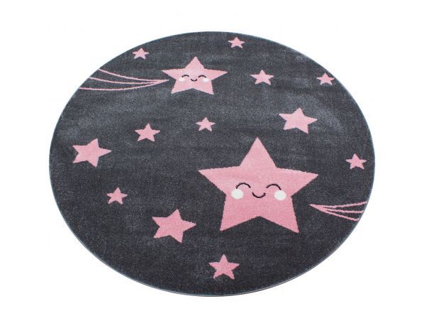 Dětský kusový koberec Kids 610 pink kruh - FORLIVING
