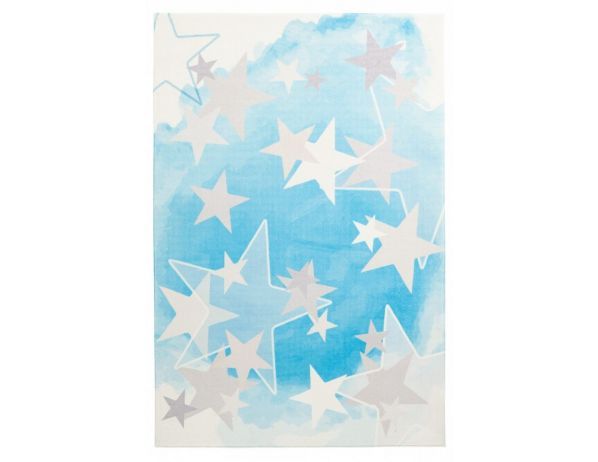 Dětský kusový koberec Stars 410 blue - FORLIVING