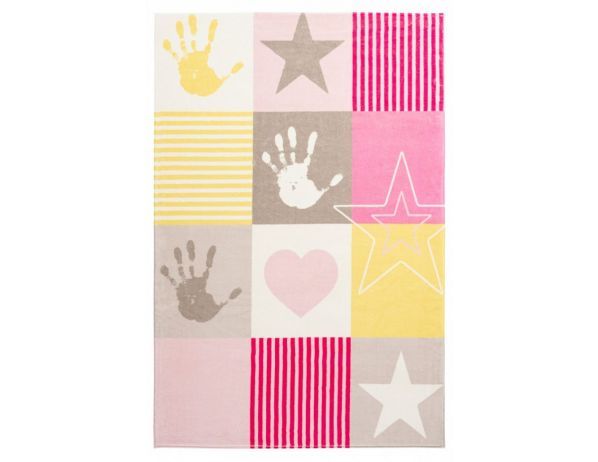 Dětský kusový koberec Stars 411 pink - FORLIVING