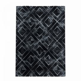 Ayyildiz Kusový koberec Naxos 3812 – černá/šedá 80x150 cm ATAN Nábytek
