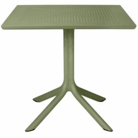 Nardi Zelený plastový zahradní stůl Clip 80 x 80 cm
