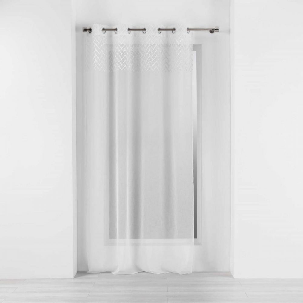 Douceur d\'intérieur Záclona do obývacího pokoje s oky ROXIA, 140 x 240 cm, bílá, polyester - EMAKO.CZ s.r.o.