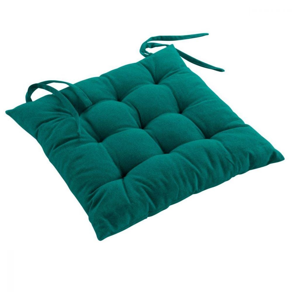 Douceur d\'intérieur Podsedák na židli MISTRAL, recyklovaná bavlna, 40 x 40 cm, zelený - EMAKO.CZ s.r.o.