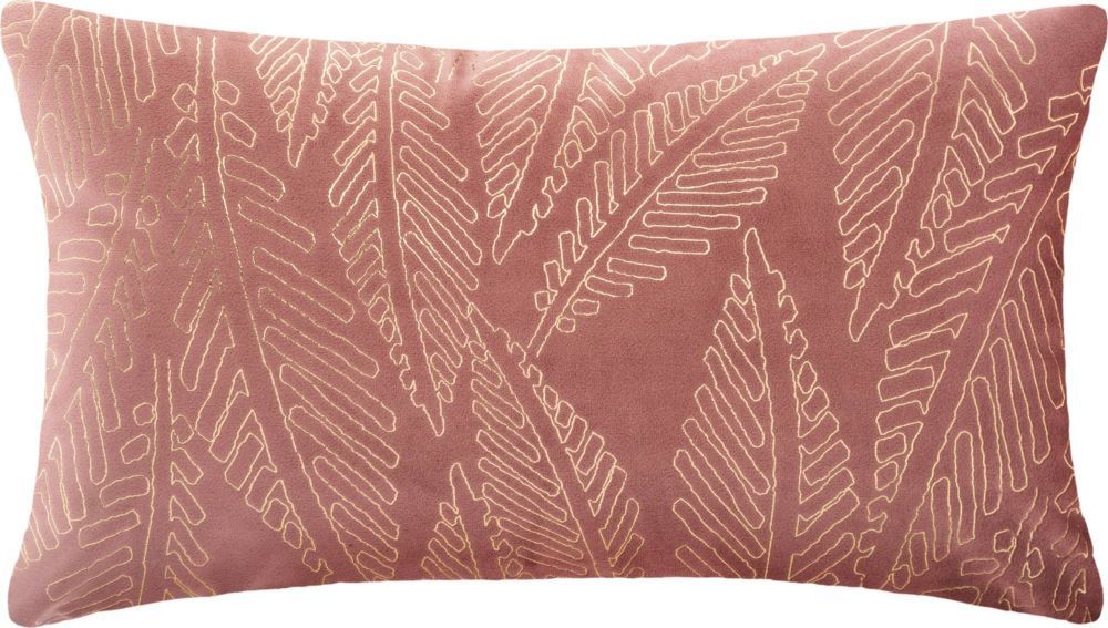 Atmosphera Dekorační polštář, obdélníkový s motivem palmových listů, 30 x 50 cm, růžový - EMAKO.CZ s.r.o.