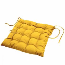 Douceur d\'intérieur Podsedák na židli ESSENTIEL, 40 x 40 cm, žlutý