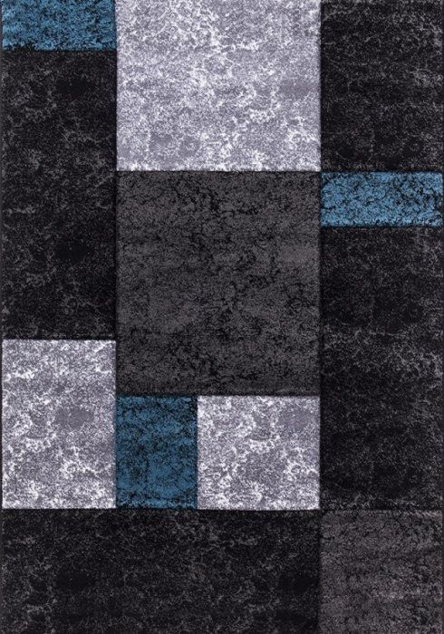 Ayyildiz Kusový koberec Hawaii 1330 – modrá/šedá/černá 80x150 cm - ATAN Nábytek