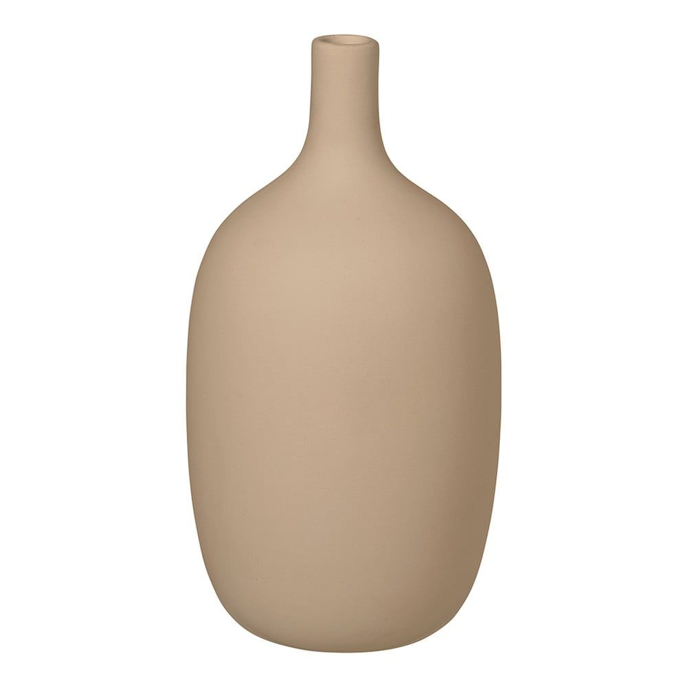 Béžová keramická váza Blomus Nomad, výška 21 cm - Bonami.cz
