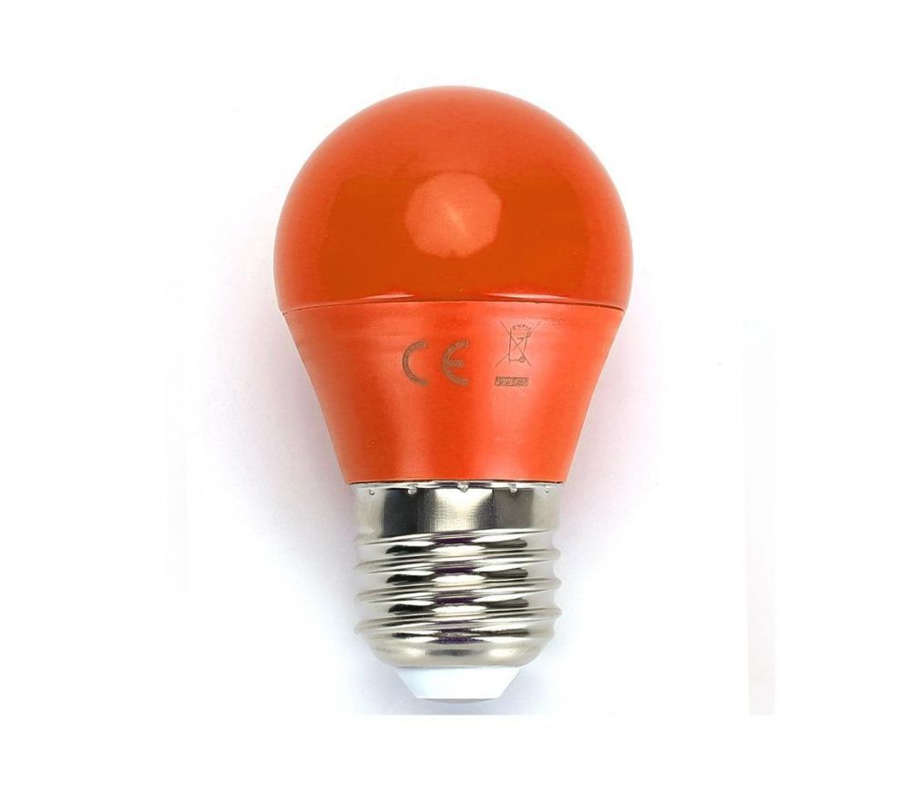  B.V. LED Žárovka G45 E27/4W/230V oranžová -   -  Svět-svítidel.cz