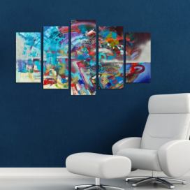Hanah Home Vícedílný obraz Blue Life 110x60 cm