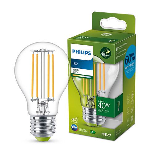 Philips 8719514343726 LED žárovka E27 2,3W/40W 485lm 3000K A60 filament  A-class - Svítidla FEIM