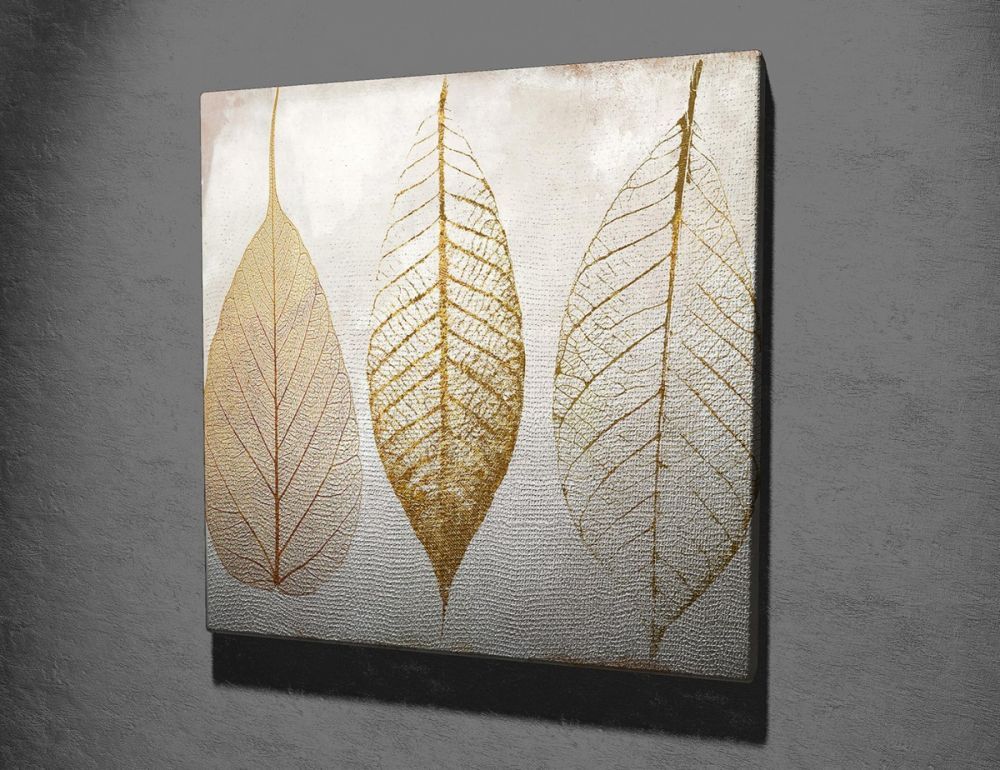 Hanah Home Obraz Gold Leaves 45x45 cm - Houseland.cz