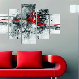 Hanah Home Vícedílný obraz Black Red 92 x 56 cm Houseland.cz