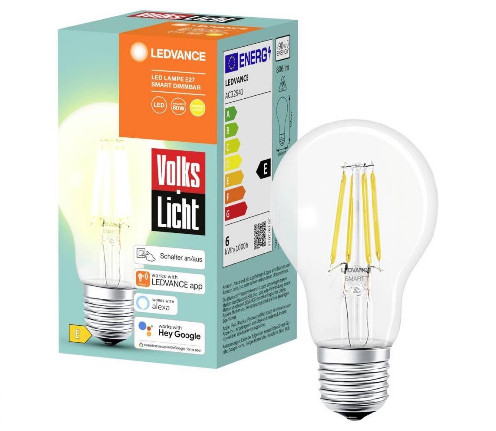 Ledvance LED Stmívatelná žárovka SMART+ A60 E27/6W/230V 2700K  - Ledvance  -  Svět-svítidel.cz