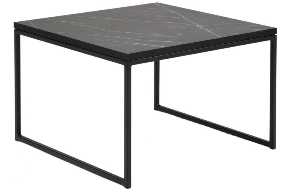 Černý mramorový konferenční stolek MICADONI VELD 50 x 50 cm - Designovynabytek.cz