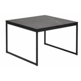 Černý mramorový konferenční stolek MICADONI VELD 60 x 60 cm