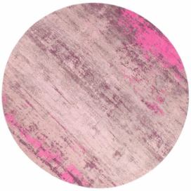 Moebel Living Růžový látkový koberec Charlize 150 cm