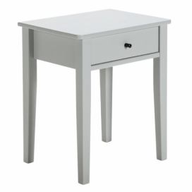 Světle šedý lakovaný noční stolek Marckeric Bart 46 x 36,4 cm