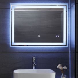   Aquamarin Koupelnové zrcadlo s LED osvětlením, 80 x 60 cm\r\n