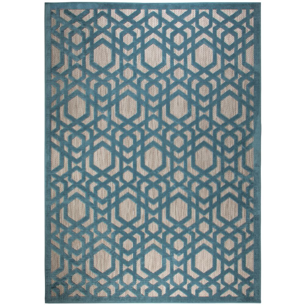 Flair Rugs koberce Kusový koberec Piatto Oro Blue – na ven i na doma - 80x150 cm - Mujkoberec.cz