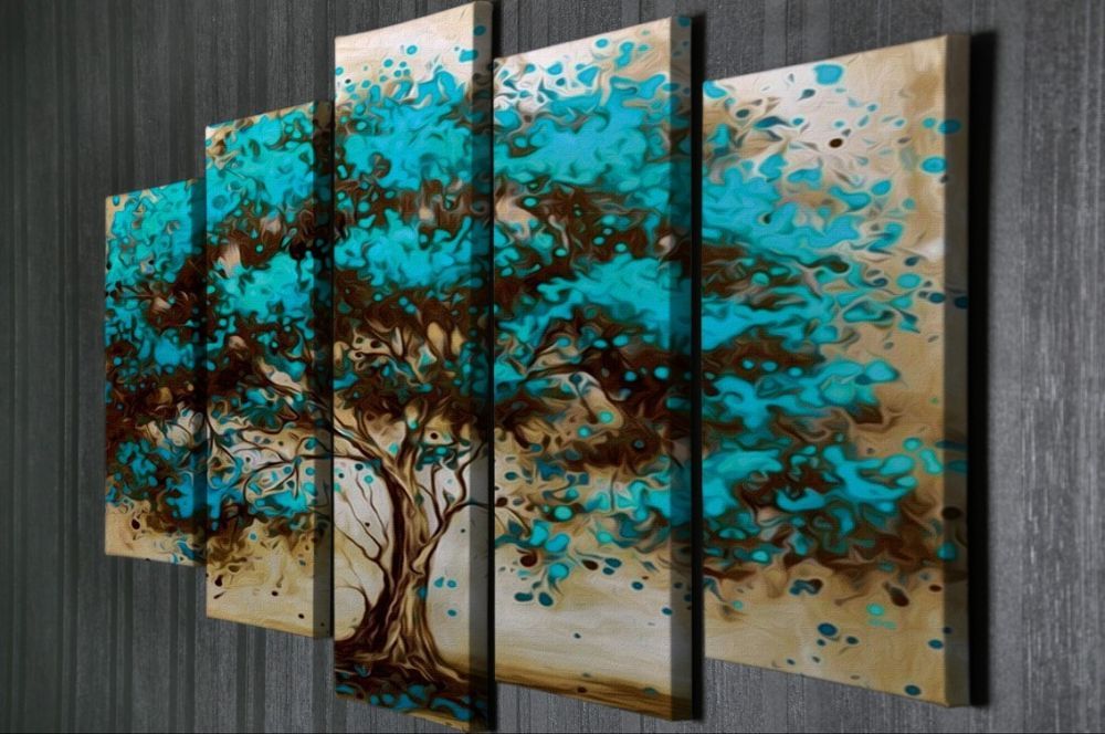 Hanah Home Vícedílný obraz BLUE TREE 105x70 cm - Houseland.cz