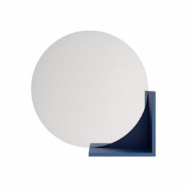 Nástěnné zrcadlo s tmavě modrou policí Skandica Lucija, ø 60 cm Bonami.cz