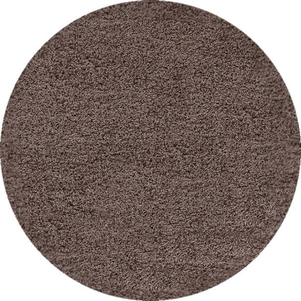 Ayyildiz Kruhový koberec Dream Shaggy 4000 – hnědá 80x80 (průměr) kruh - ATAN Nábytek