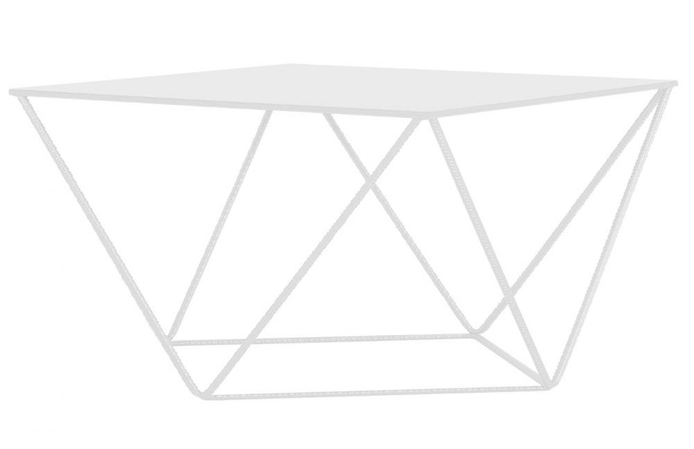 Nordic Design Bílý kovový konferenční stolek Deryl 80 x 80 cm - Designovynabytek.cz