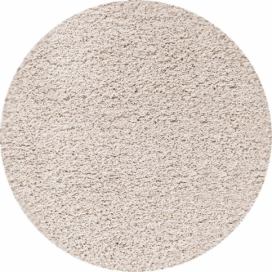 Ayyildiz Kruhový koberec Dream Shaggy 4000 – béžová 80x80 (průměr) kruh ATAN Nábytek