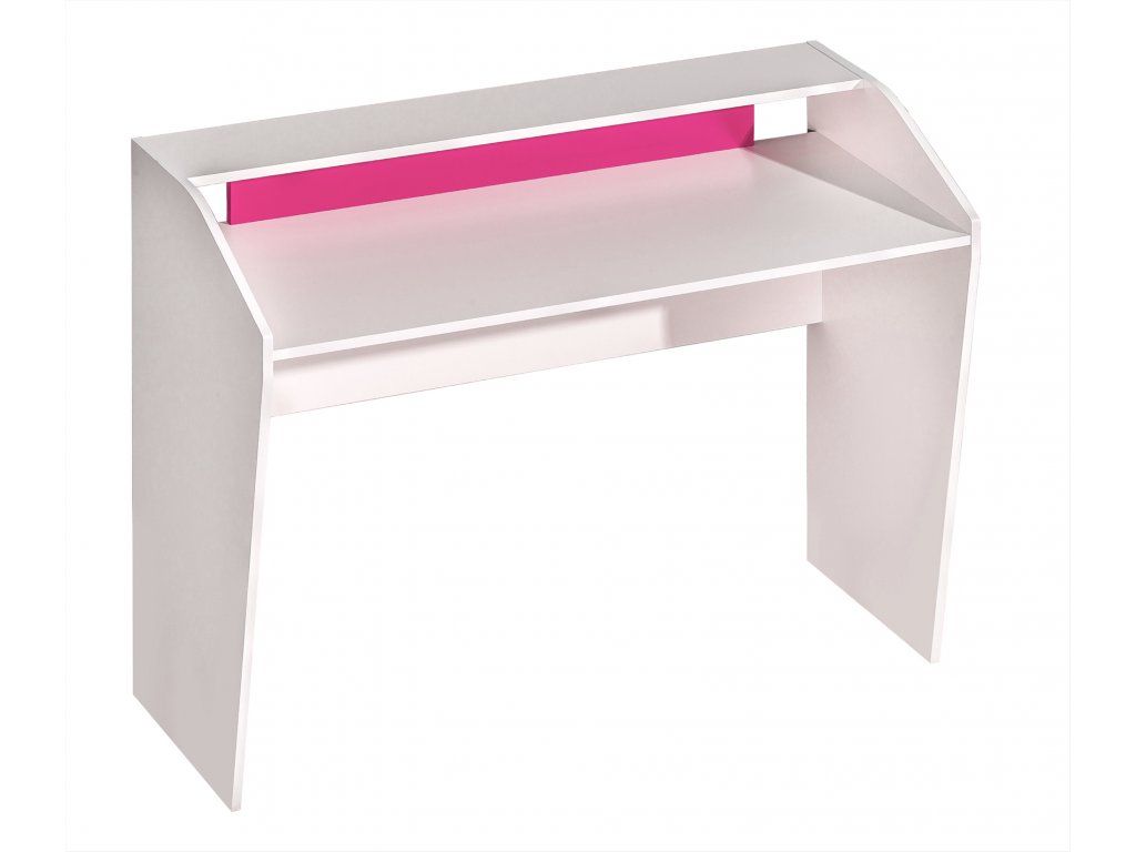 Domel Psací stůl TRAFIKO 9 Domel 120/91/50 barva: bílý mat/růžový mat - DAKA nábytek
