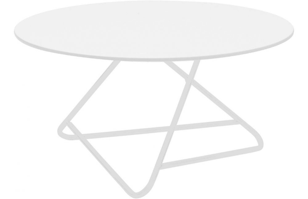 Bílý lakovaný konferenční stolek Softline Tribeca 75 cm s bílou podnoží - Designovynabytek.cz