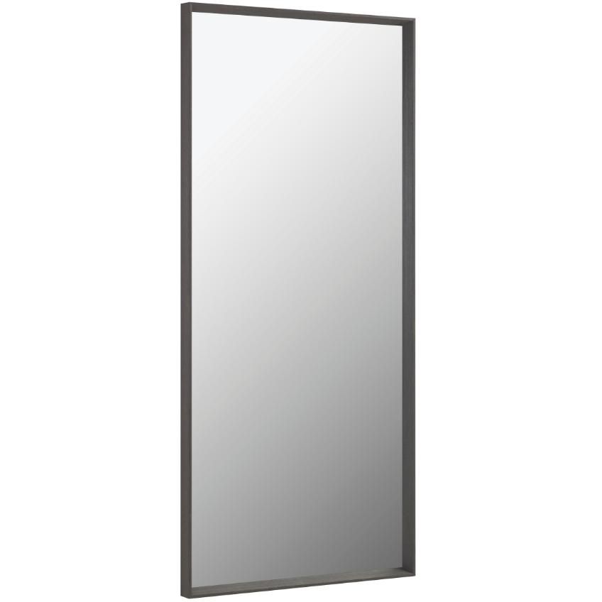 Tmavě šedé dřevěné nástěnné zrcadlo Kave Home Nerina 80 x 180 cm - Designovynabytek.cz