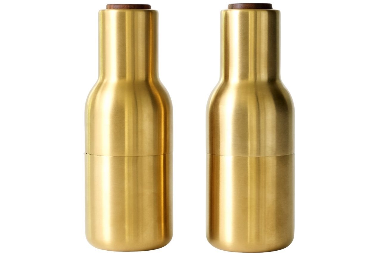 Audo CPH Set dvou zlatých kovových mlýnků na sůl a pepř AUDO GRINDER 20,5 cm - Designovynabytek.cz
