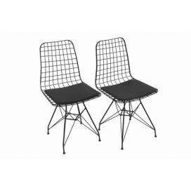 KALUNE DESIGN Set 2 kovových židlí MINDERLI