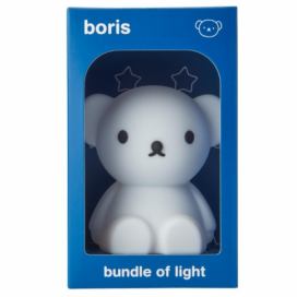 Bílá plastová dětská LED lampa Mr. Maria Boris 10,2 cm