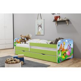 Kocot kids Dětská postel Babydreams safari zelená, varianta 70x140, bez šuplíků, bez matrace