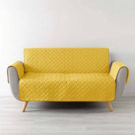 Douceur d\'intérieur Přehoz na sedačku WELL, 279 x 179 cm, žlutý
