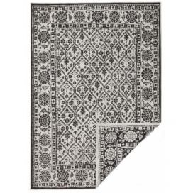 NORTHRUGS - Hanse Home koberce Kusový koberec Twin-Wendeteppiche 103113 schwarz creme – na ven i na doma - 80x250 cm