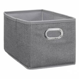 5five Simply Smart Úložný box, obdélníkový, 15 x 31 x 15 cm, textilní, šedý