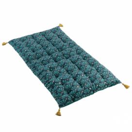 Douceur d\'intérieur Podlahová materace ARTCHIC s třásněmi, bavlna, mořksá zelená barva, 60 x 120 cm
