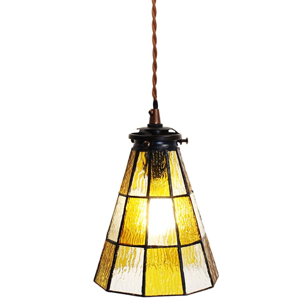 Závěsná Tiffany lampa Chessboa - Ø 15*115 cm E14/max 1*25W Clayre & Eef - LaHome - vintage dekorace