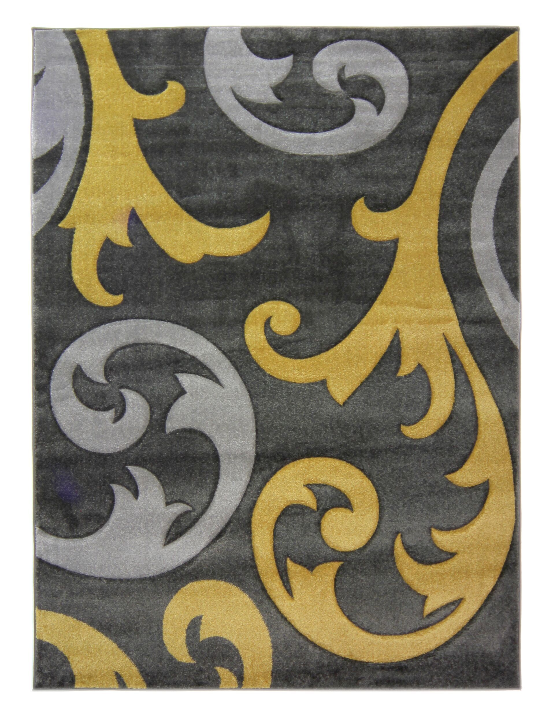 Flair Rugs koberce Kusový koberec Hand Carved Elude Ochre - 120x170 cm - Mujkoberec.cz