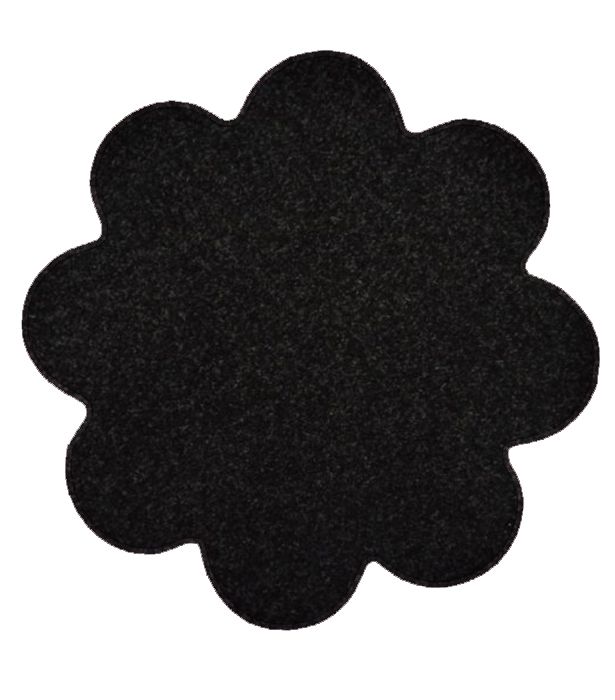 Vopi koberce Kusový koberec Eton černý květina - 120x120 kytka cm - Mujkoberec.cz